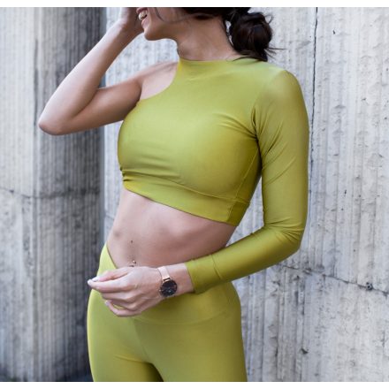 Pistachio Long Sleeve Asymmetric Top