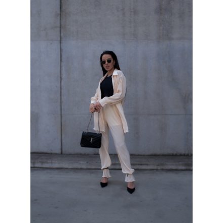 Vanilla White Pleated Pants